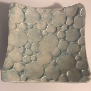 Curved bubble plate tray porcelain